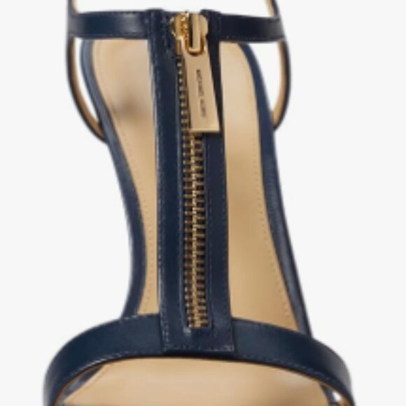 NWB MICHAEL KORS BERKLEY LEATHER PLATFORM STILETTO BLACK SANDAL $145 SIZE 10 - Picture 2 of 7